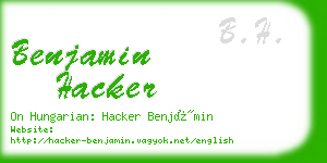 benjamin hacker business card